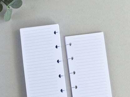 Monthly and Weekly Inserts - Disc Planner Refill (HP Skinny Mini Size)