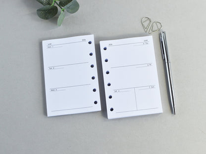6-Ring Planner Inserts - Monthly And Weekly (Pocket Size) / Pc-11