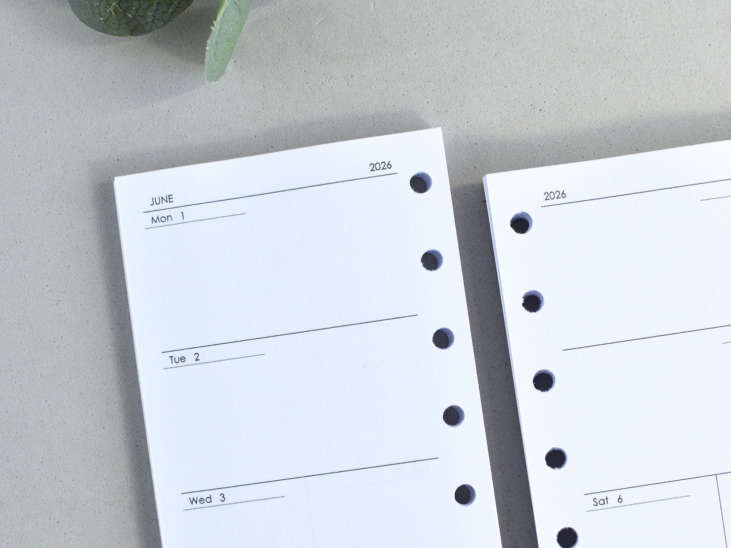 6-Ring Planner Inserts - Monthly And Weekly (Pocket Size) / Pc-11