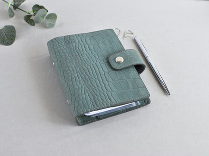 Leather Ring Planner - Organizer With Inserts 25mm Rings (Pocket size)