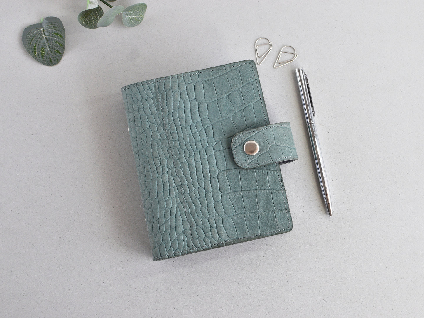 Leather Ring Planner - Organizer With Inserts 25mm Rings (Pocket size)