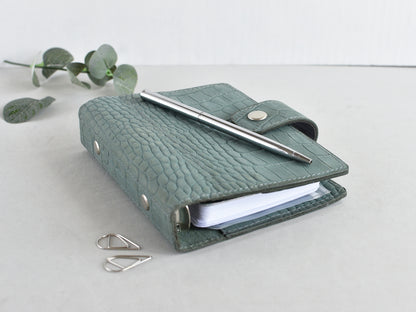 Leather Ring Planner - Organizer With Inserts 25mm Rings (Pocket size)