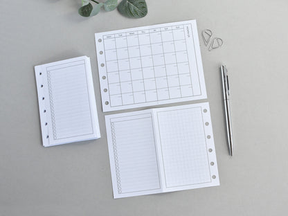 Monthly Fold Out Inserts - 6-Ring Binder Refill (Pocket Size) / Pc-16m