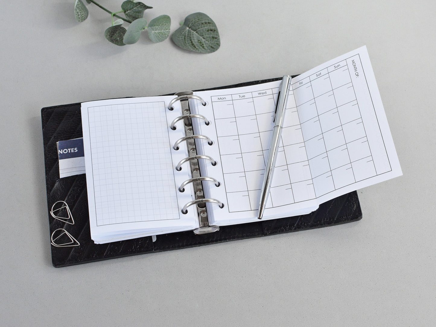 Monthly Fold Out Inserts - 6-Ring Binder Refill (Pocket Size) / Pc-16m