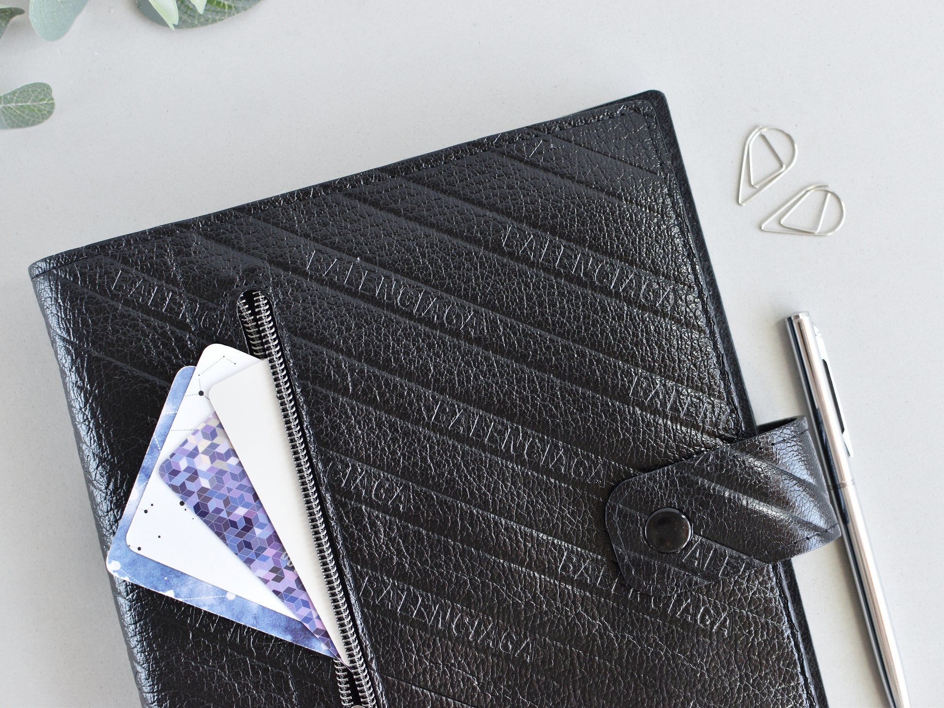 balenciaga leather notebook a5