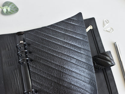 leather flyleaf for ring journal