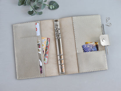 Leather Binder -  6-ring Notebook Organizer (A5 size)