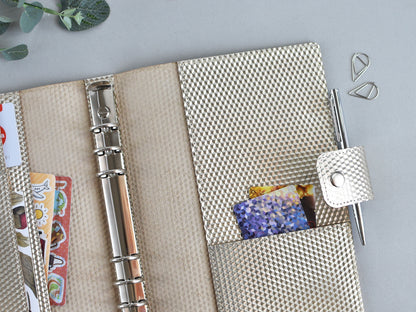 Leather Binder -  6-ring Notebook Organizer (A5 size)