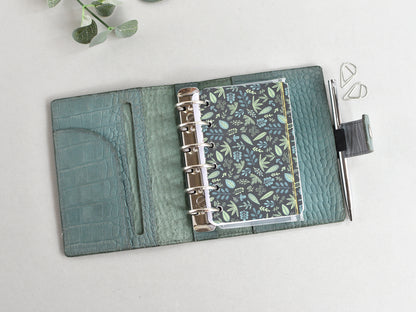 Leather Ring Planner - Organizer With Inserts 25mm Rings (Pocket size)