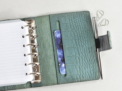Leather Ring Planner - Organizer With Inserts 25mm Rings (Pocket size)