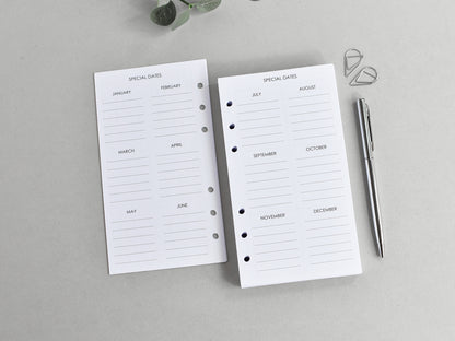 Ring Planner Inserts Bundle - Agenda Refill (Personal Size) / P03