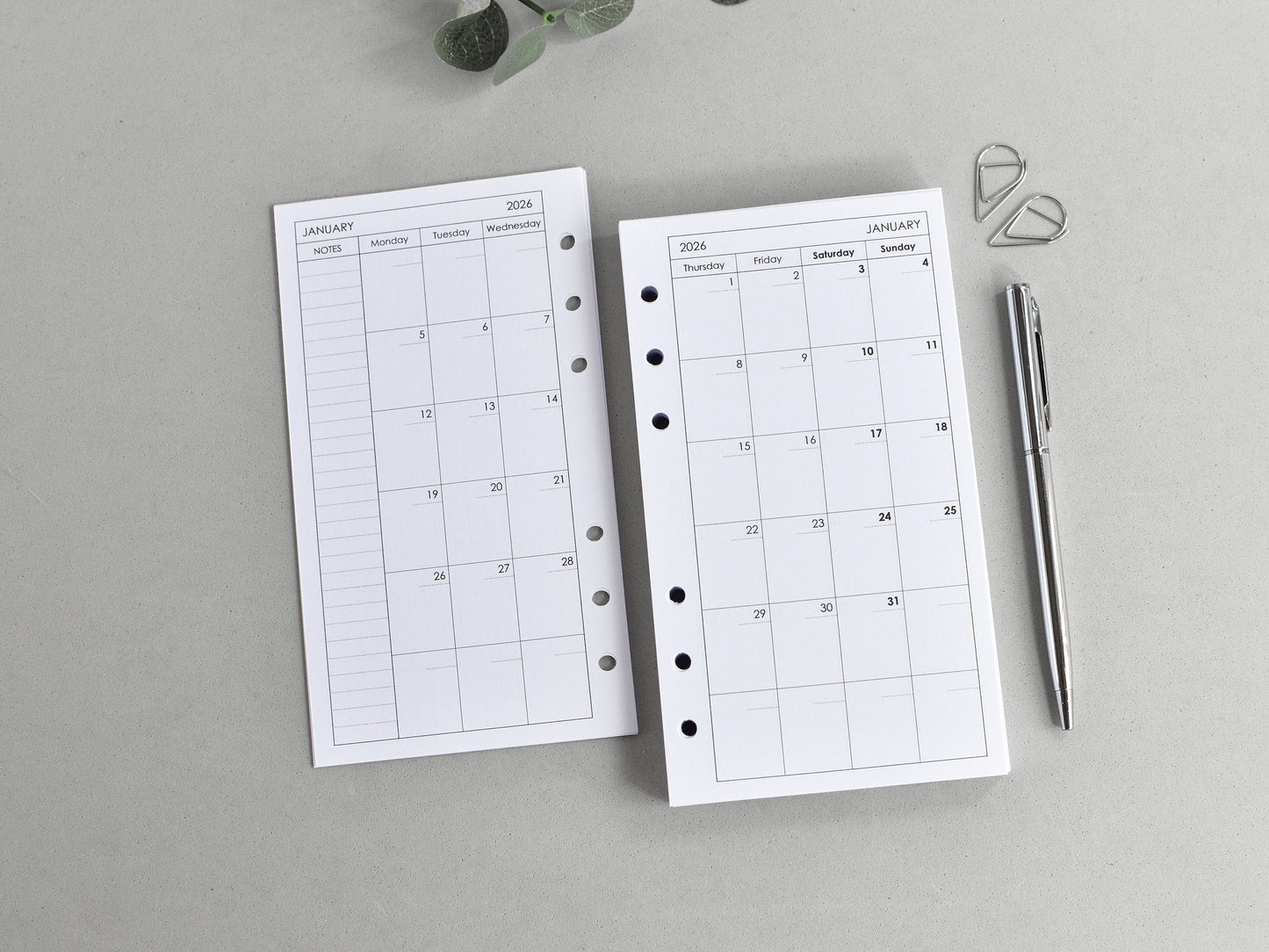 Ring Planner Inserts Bundle - Agenda Refill (Personal Size) / P03