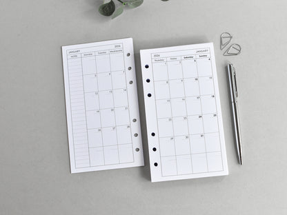 Ring Planner Inserts Bundle - Agenda Refill (Personal Size) / P03