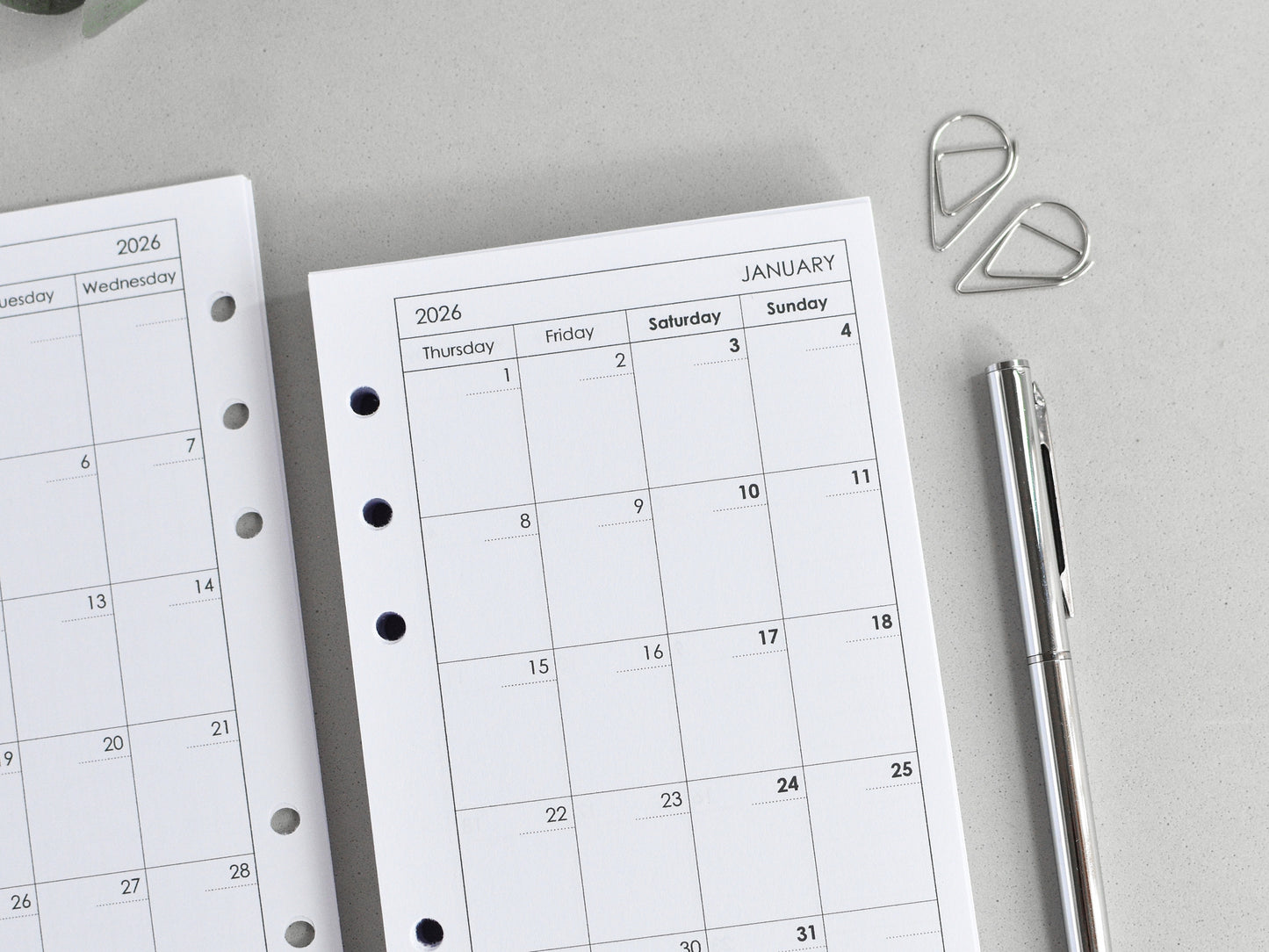 Ring Planner Inserts Bundle - Agenda Refill (Personal Size) / P03