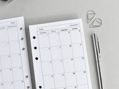 Ring Planner Inserts Bundle - Agenda Refill (Personal Size) / P03
