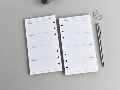 Ring Planner Inserts Bundle - Agenda Refill (Personal Size) / P03