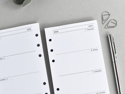 Ring Planner Inserts Bundle - Agenda Refill (Personal Size) / P03