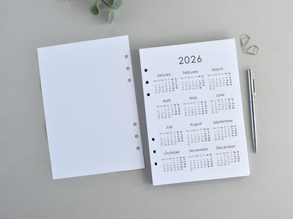 Planner Inserts Bundle Monthly Weekly (A5 Size) / A5-07