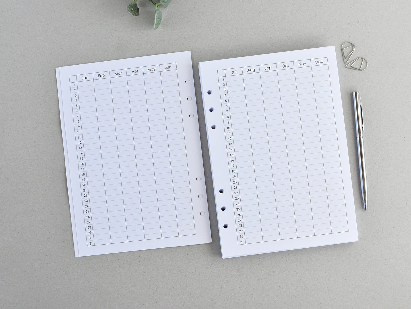 Planner Inserts Bundle Monthly Weekly (A5 Size) / A5-07