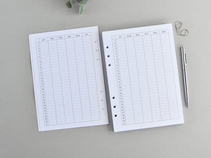 Planner Inserts Bundle Monthly Weekly (A5 Size) / A5-07