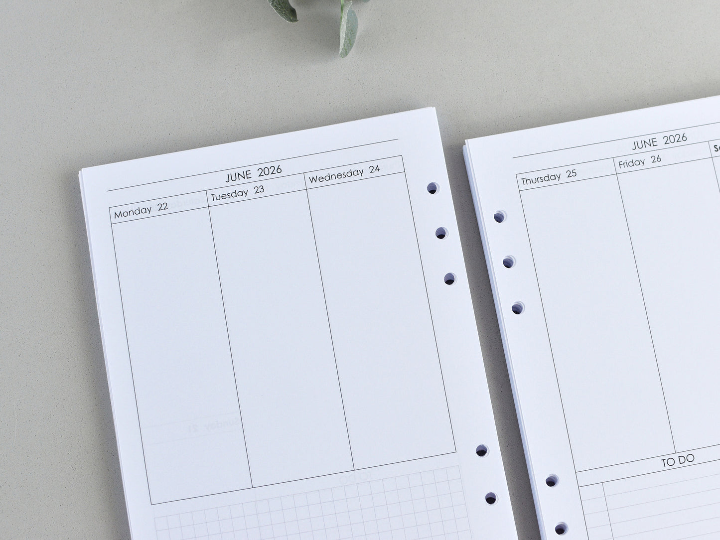 Planner Inserts Bundle Monthly Weekly (A5 Size) / A5-07