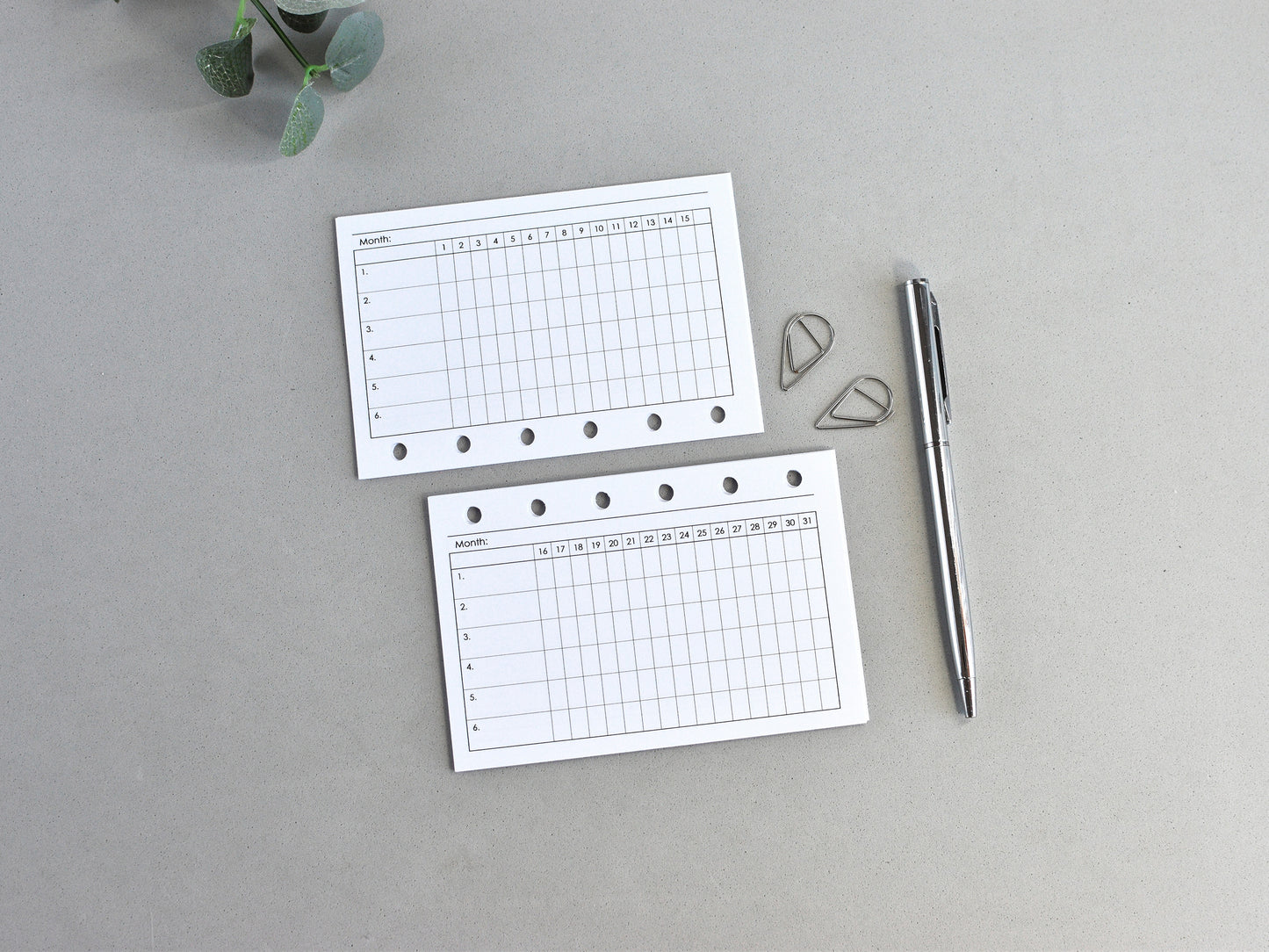 Habit tracker for Pocket planner