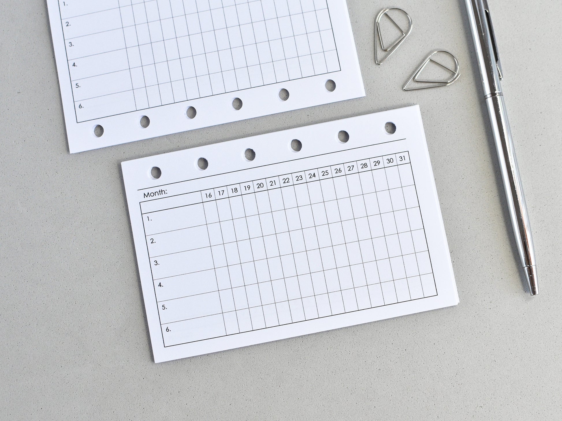 Habit tracker refill for Moterm