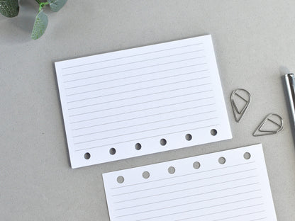 Lined pages for Filofax