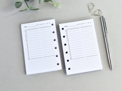 6-ring Pocket planner daily pages