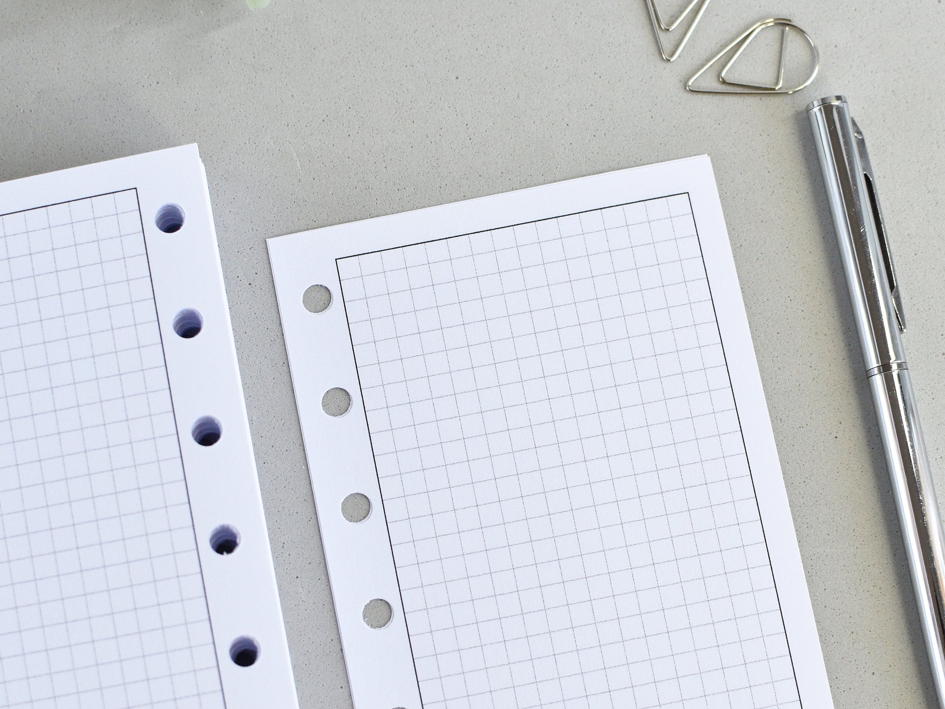 Checkered pages for pocket planner