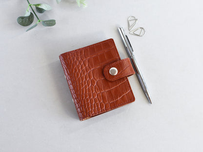 Small leather notebook 3 ring binder