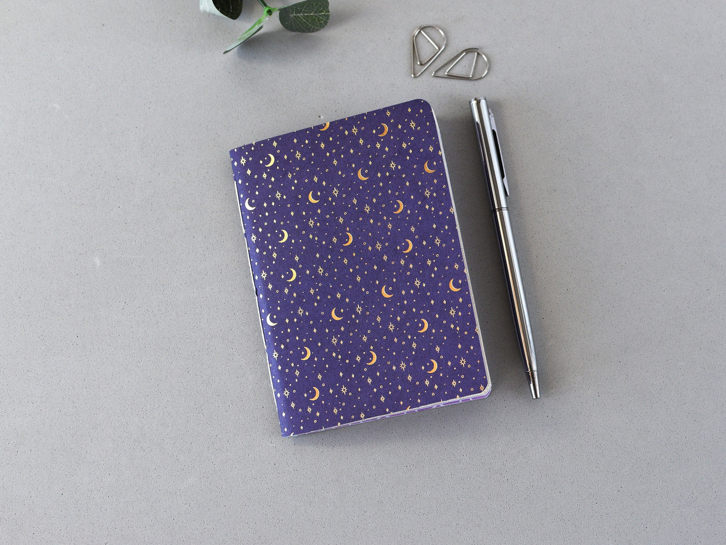 Travelers Notebook Passport size insert foiled cover purple