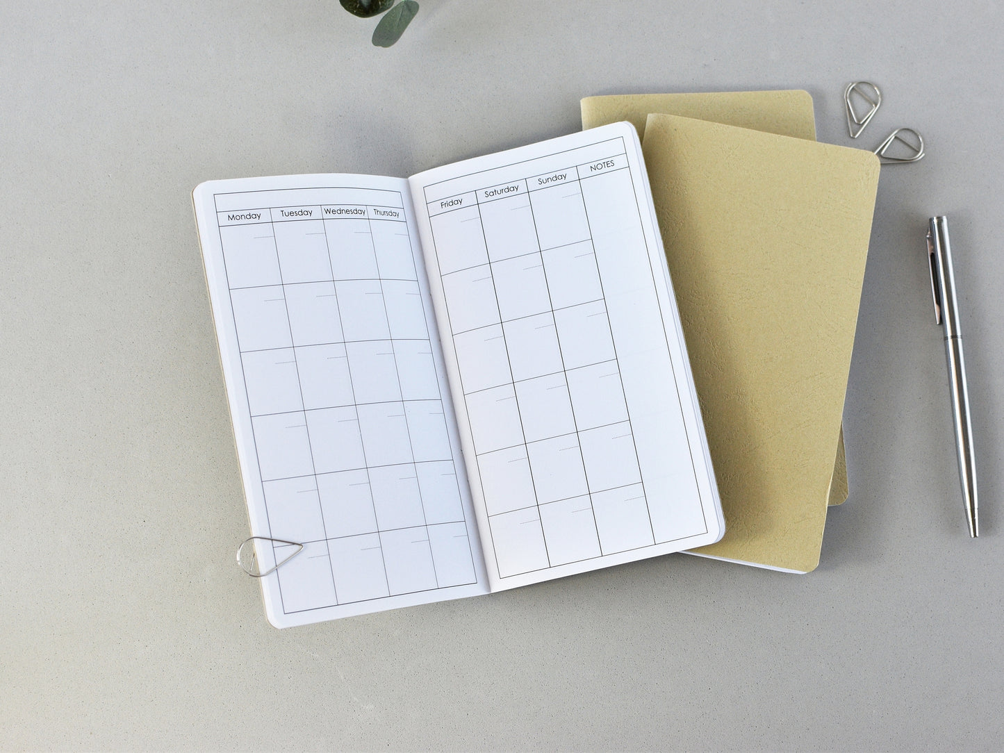 Travelers Notebook Planner Inserts - Monthly and Weekly (Personal size)