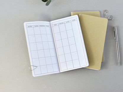 Travelers Notebook Planner Inserts - Monthly and Weekly (Personal size)