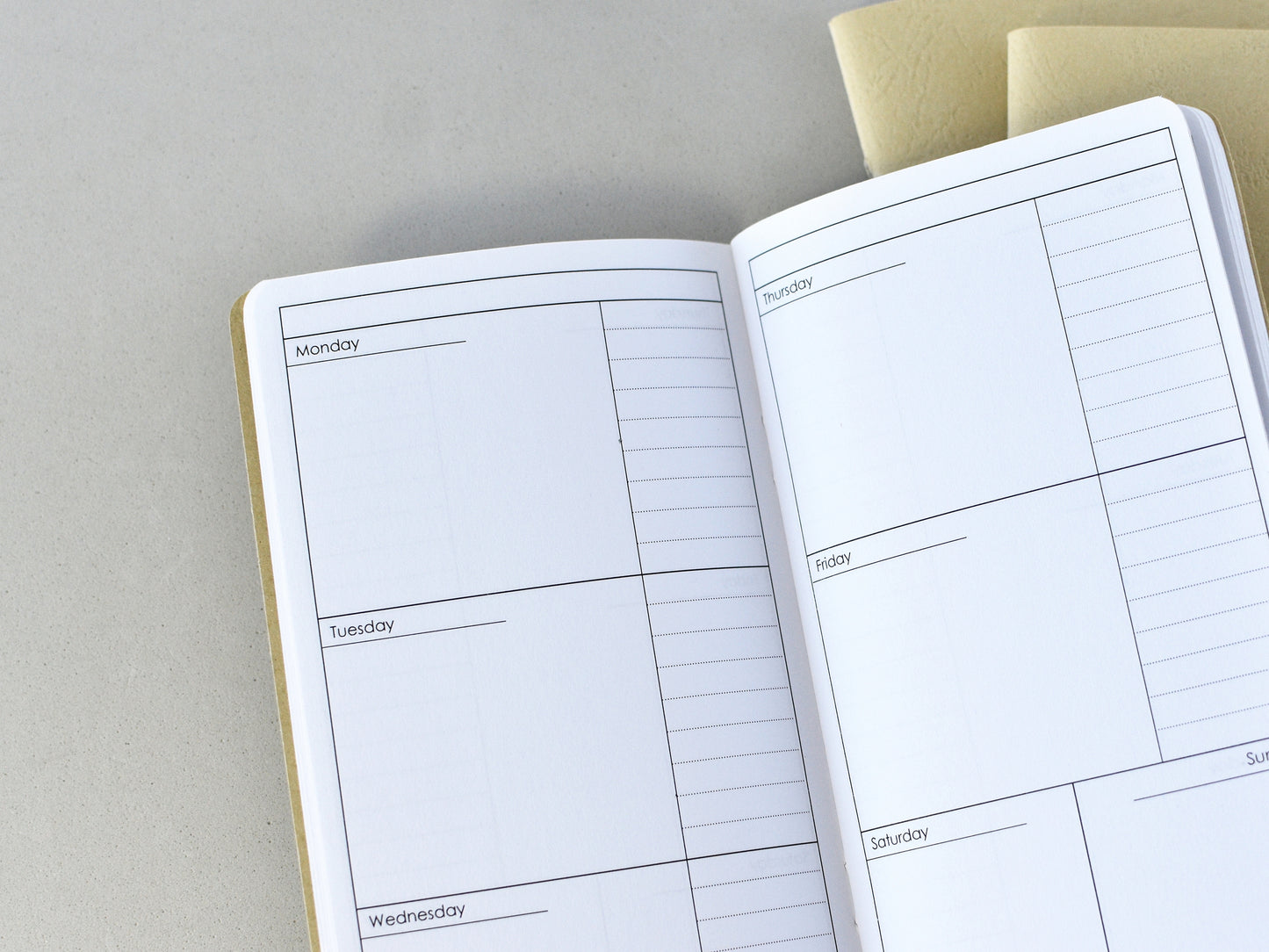 Travelers Notebook Planner Inserts - Monthly and Weekly (Personal size)