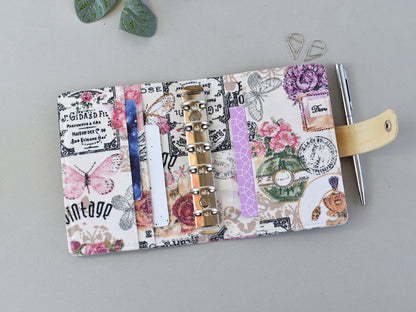 Fabric Planner Binder - 6-ring planner cover (Pocket size)