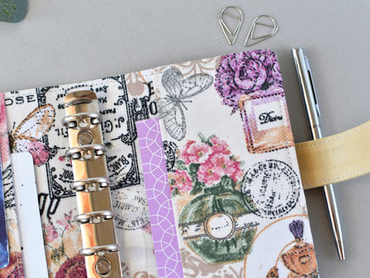 Fabric Planner Binder - 6-ring planner cover (Pocket size)