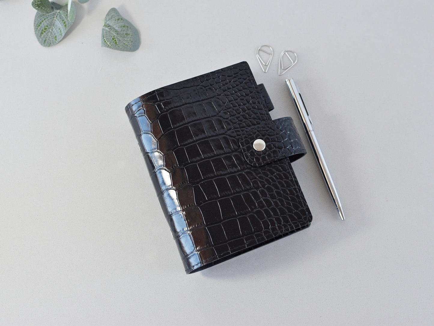 Leather Ring Binder - Planner Notebook Cover (Pocket Size)