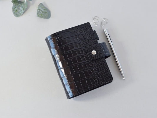Leather Ring Binder - Planner Notebook Cover (Pocket Size)
