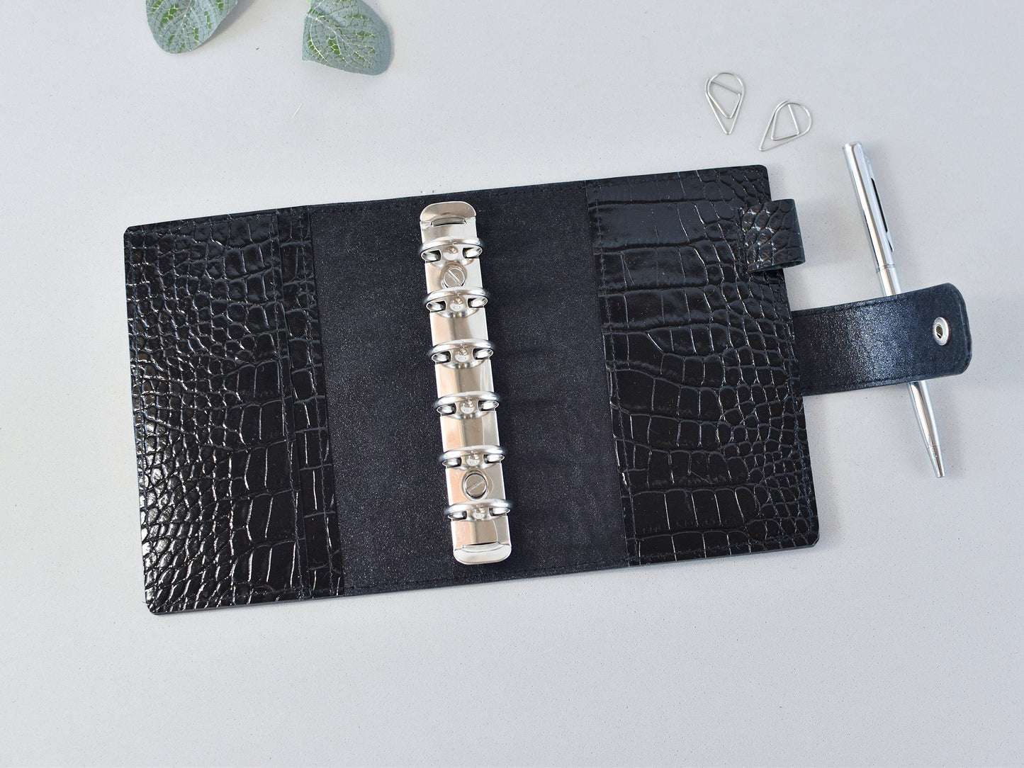 Leather Ring Binder - Planner Notebook Cover (Pocket Size)