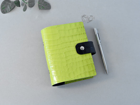 Leather ring notebook Pocket size