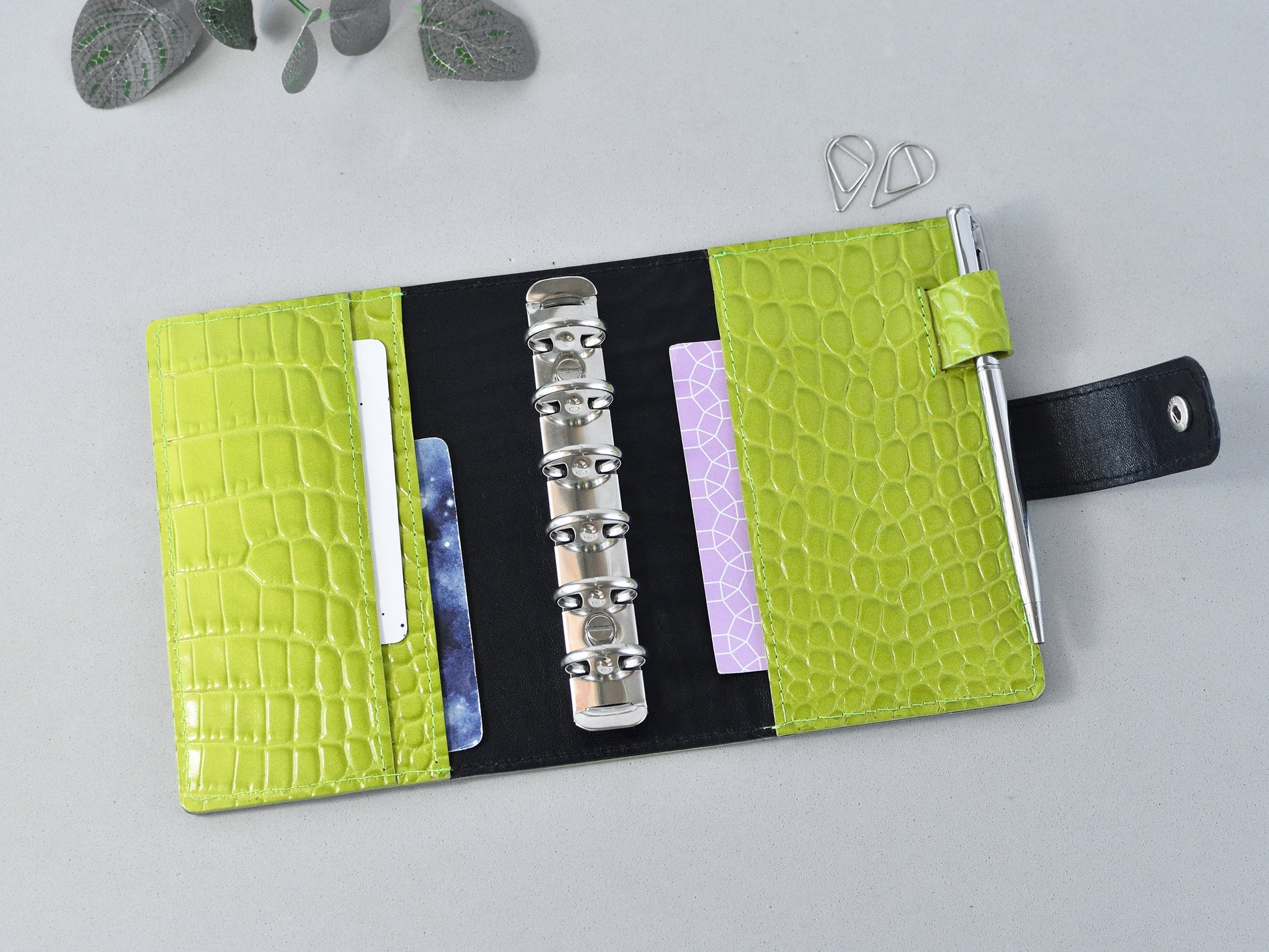 Leather agenda cover Pocket size