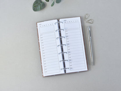 Discbound Planner Notebook - Daily Calendar (HP Skinny Mini Size)