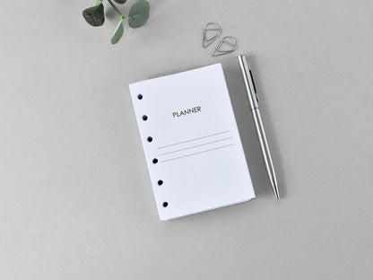 Daily Planner Inserts Dated - Ring Binder Refill (Pocket Size)/ Pc-12d
