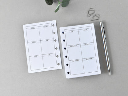 Daily Planner Inserts Dated - Ring Binder Refill (Pocket Size)/ Pc-12d
