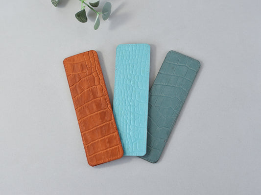 Croc Leather Pen Case - Planner Accessories