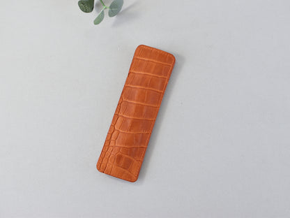 Croc Leather Pen Case - Planner Accessories