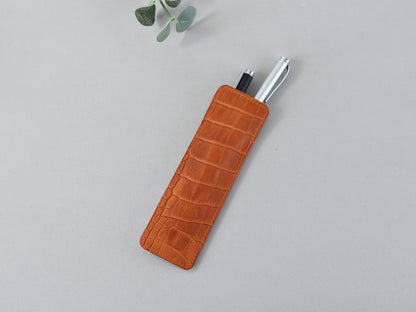Croc Leather Pen Case - Planner Accessories