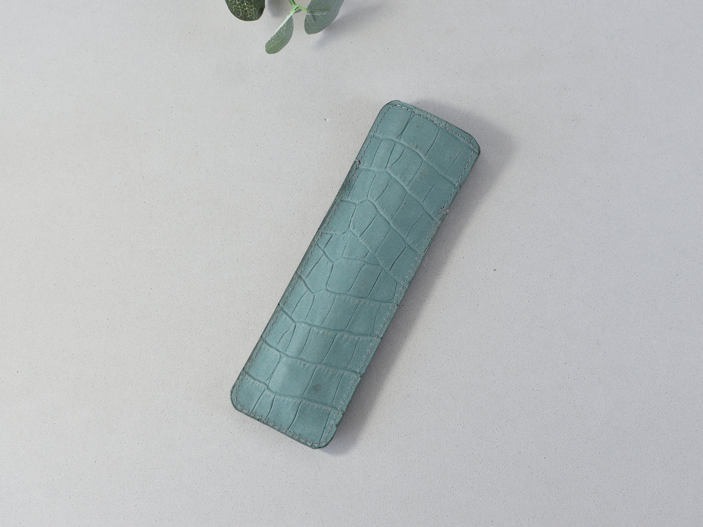 Croc Leather Pen Case - Planner Accessories