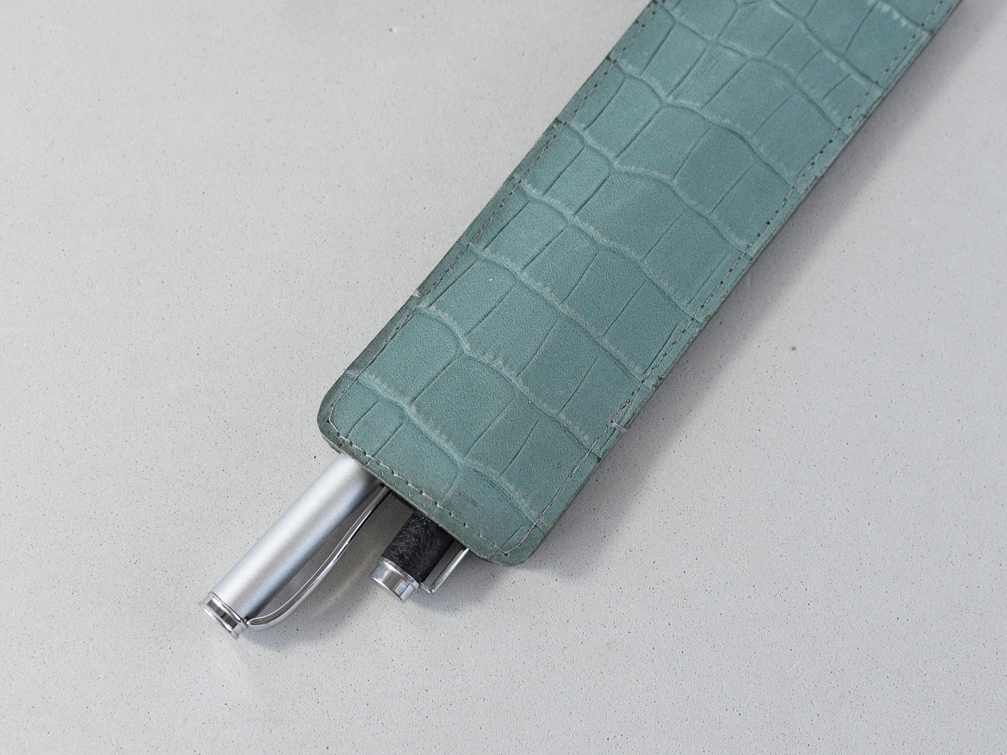 Croc Leather Pen Case - Planner Accessories